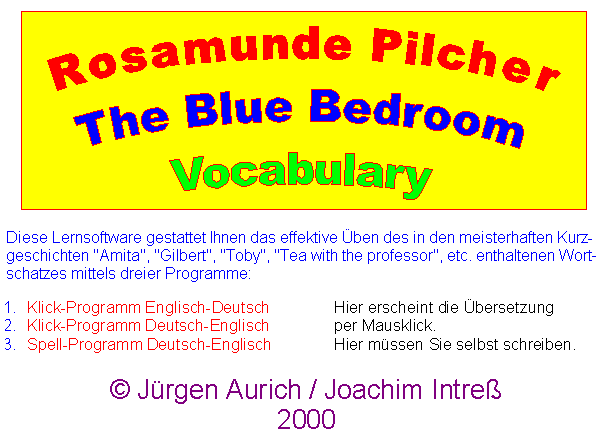 Literatur Englisch: Rosamunde Pilcher / The blue bedroom